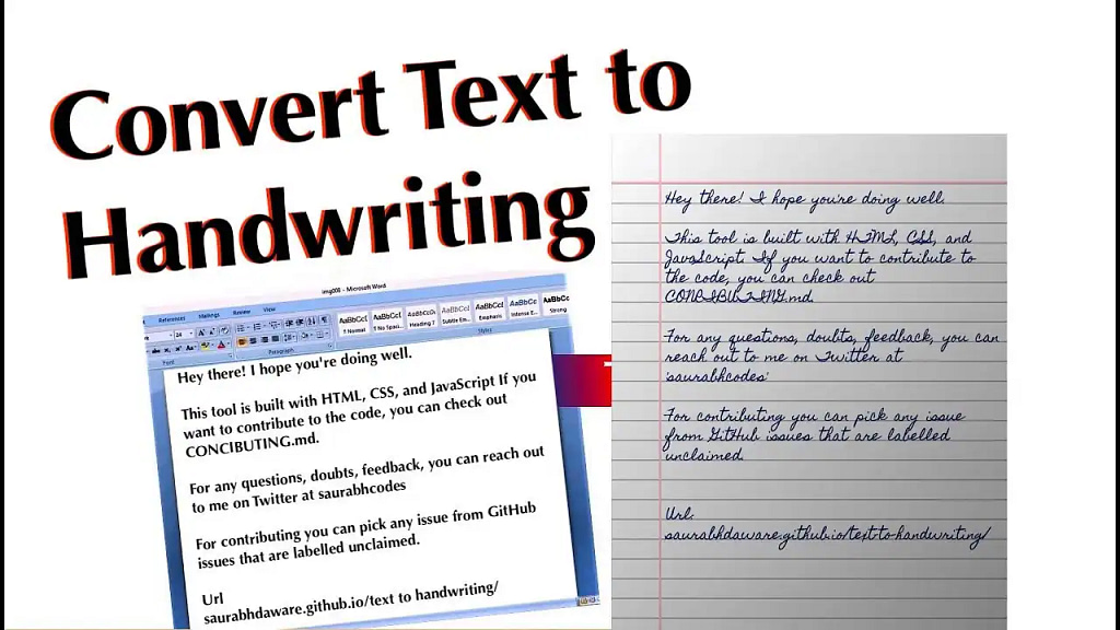 How To Convert Text To Handwriting